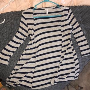 Navy and grey cardigan